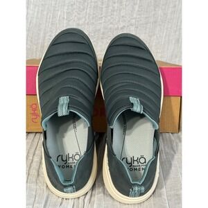 Ryka Pursuit Women Size 7.5 Slip On Sneakers Dark Seagreen Quilted Casual NWB